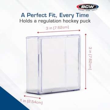 BCW Hockey Puck Display Case Holder 6-Pack - Stackable