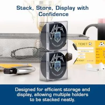 BCW Hockey Puck Display Case Holder 6-Pack - Stackable