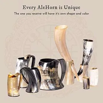 AleHorn Viking Horn Mug, Shot Glass and Bottle Opener Bundle | Unique Viking Gift for Men | Viking D...