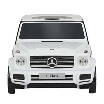 Best Ride On Cars Mercedes G-Class Suitcase Ride On Push Car, Carry-On Luggage for Travel, Realistic Car Look, Inbuilt Storage Space, Compact Size, for Kids Aged 2-6 Years, Large, White