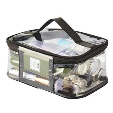 HAOGUAGUA TSA Approved Clear Travel Toiletry Bag for All
