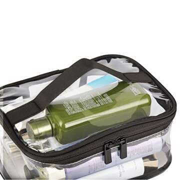 HAOGUAGUA TSA Approved Clear Travel Toiletry Bag for All