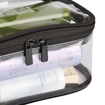 HAOGUAGUA TSA Approved Clear Travel Toiletry Bag for All