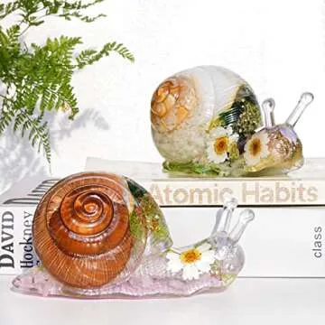 LET'S RESIN Snail Resin Molds Silicone 6inch, Large Animal Molds with Finely Carved Snail Design, 3D Silicone Molds, Casting Resin, DIY Snail Decoration, Christmas Ornament
