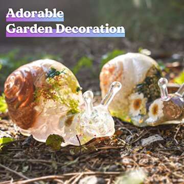 LET'S RESIN Snail Resin Molds Silicone 6inch, Large Animal Molds with Finely Carved Snail Design, 3D Silicone Molds, Casting Resin, DIY Snail Decoration, Christmas Ornament