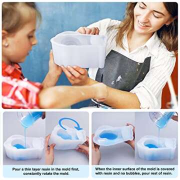 LET'S RESIN Snail Resin Molds Silicone 6inch, Large Animal Molds with Finely Carved Snail Design, 3D Silicone Molds, Casting Resin, DIY Snail Decoration, Christmas Ornament