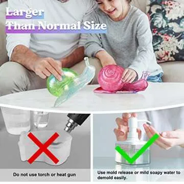 LET'S RESIN Snail Resin Molds Silicone 6inch, Large Animal Molds with Finely Carved Snail Design, 3D Silicone Molds, Casting Resin, DIY Snail Decoration, Christmas Ornament