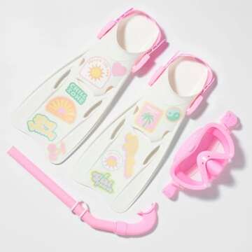 SUNNYLiFE Kids Snorkel Set - Summer Sherbet Pink