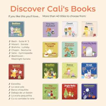 Cali's Books Chinese Nursery Rhymes Book - Sound Books for Toddlers 1-3. Chinese Baby Book - Music Toys for Bilingual Children with Lyrics & Translation