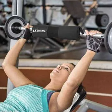 Squat Pad Barbell Pad for Squats, Lunges, and Hip Thrusts - Foam Sponge Pad - Provides Relief to Neck and Shoulders While Training (Black)