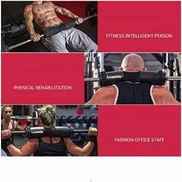 Squat Pad Barbell Pad for Squats, Lunges, and Hip Thrusts - Foam Sponge Pad - Provides Relief to Neck and Shoulders While Training (Black)