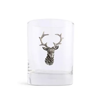 Vagabond House Elk Deer Head Glass Perfect for Spirits