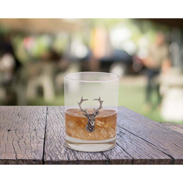 Vagabond House Elk Deer Head Glass Perfect for Spirits