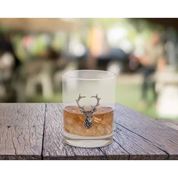 Vagabond House Elk Deer Head Glass Perfect for Spirits