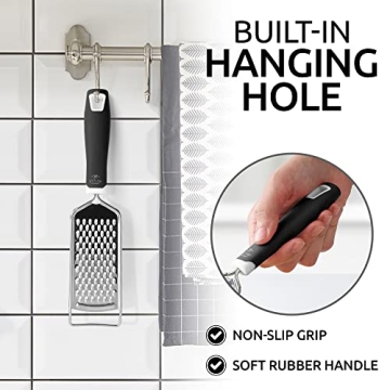 Zulay Kitchen Professional Cheese Grater - Durable & Ergonomic