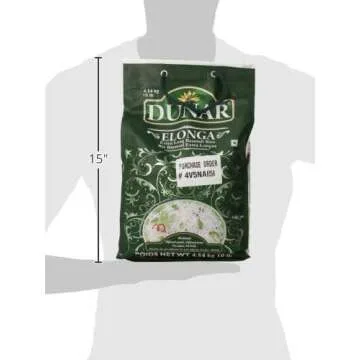 Dunar - Elonga Basmati Rice Premium 1121 Long Grain, 10 Lb