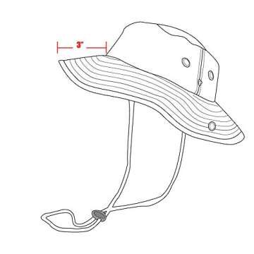 Bucket Hat Hiking Fishing Wide Brim UV Sun Protection Safari Unisex Boonie (Beige, Small/Medium)