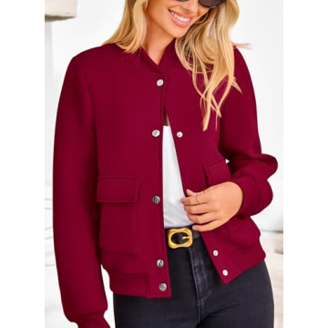 PRETTYGARDEN Stylish Women's Bomber Jacket for Every Season