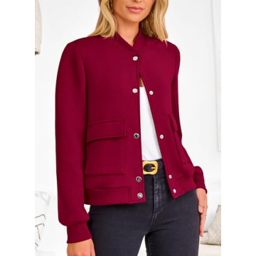PRETTYGARDEN Stylish Women's Bomber Jacket for Every Season