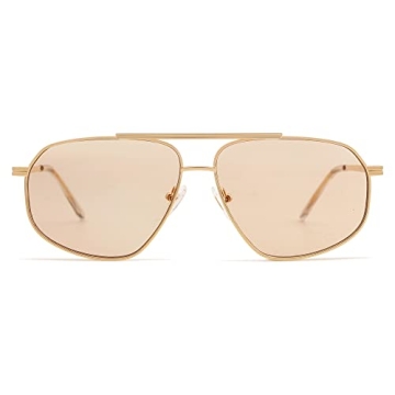 SOJOS Classic Retro Hexagonal Aviator Sunglasses for All