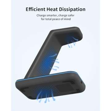 Wireless Charger for iPhone Charging Station: 3 in 1 Phone Charger Stand for iPhone 16/15/14/13/12/11/SE/X Pro Max Plus - Apple Watch Ultra/10/9/8/SE/7/6/5/4/3 - AirPods 2/3/4 Pro