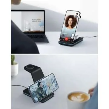 Wireless Charger for iPhone Charging Station: 3 in 1 Phone Charger Stand for iPhone 16/15/14/13/12/11/SE/X Pro Max Plus - Apple Watch Ultra/10/9/8/SE/7/6/5/4/3 - AirPods 2/3/4 Pro