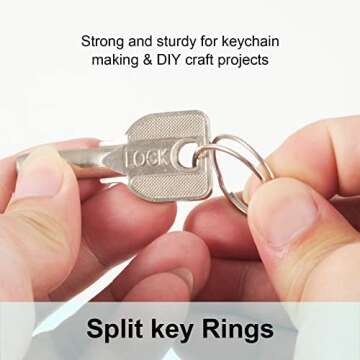 200PCS Key Rings, Split Bulk Keyrings for Keychain and Crafts (25mm)