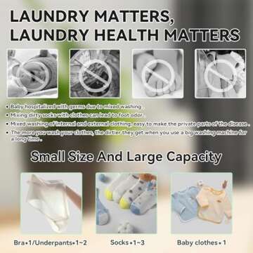 Portable washing machine,Mini Washer,.Deep cleaning of underwear, baby clothes and other small cloth...