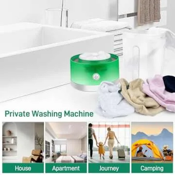 Portable washing machine,Mini Washer,.Deep cleaning of underwear, baby clothes and other small clothes.Suitable for apartments, dormitories, hotels. (Green) (Green)