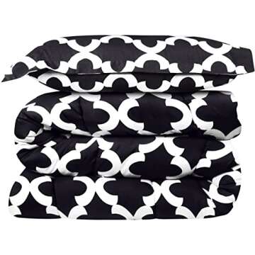 Utopia Bedding - Comforter Set with 1 Pillow Sham - 2 Pieces Bedding Comforter Sets - Down Alternative Comforter - Soft and Comfortable - Machine Washable, Black, Twin