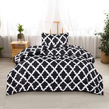 Utopia Bedding - Comforter Set with 1 Pillow Sham - 2 Pieces Bedding Comforter Sets - Down Alternative Comforter - Soft and Comfortable - Machine Washable, Black, Twin
