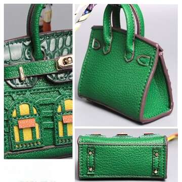 HOHOPEACH Cute Keychains for Women Car Accessories Preppy Stuff Purse Charms for Handbags Vegan Leat...