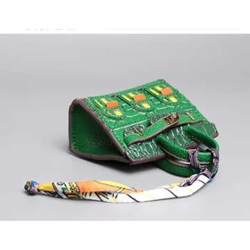 HOHOPEACH Cute Keychains for Women Car Accessories Preppy Stuff Purse Charms for Handbags Vegan Leather Bag Charms (green,One Size)