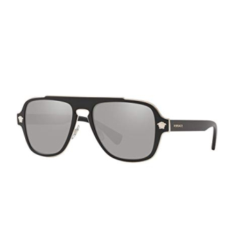 Versace Black Frame Sunglasses with Dark Grey Lenses