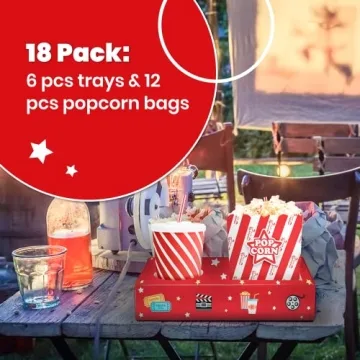 Cheshire Gifts Movie Night Supplies 18 Pcs Perfect for Parties