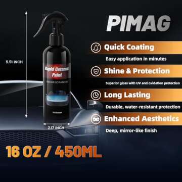 PIMAG Ceramic Coating for Cars, Rapid Spray Paint, 16oz