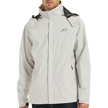 OTU Men's Waterproof Rain Jacket for Hiking Travel