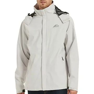OTU Men's Waterproof Rain Jacket for Hiking Travel