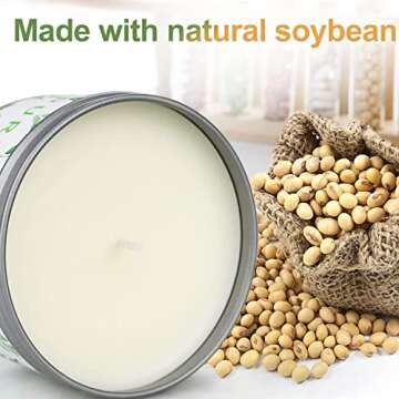 Sage Candles for House Energy Cleansing, 4 Pack House Warming Gifts New Home Pure White Sage Candle Set for Chakra Healing and Meditation-18oz 110 Hour Long Lasting Natural Soy Wax Aromatherapy Candle