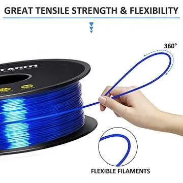 GIANTARM 3D Printer Filament, Silk Royal Blue Pla Filament, 1Kg(2.2lbs) Spool, 1.75mm Dimension Accuracy +/- 0.03mm, 3D Printing Filament