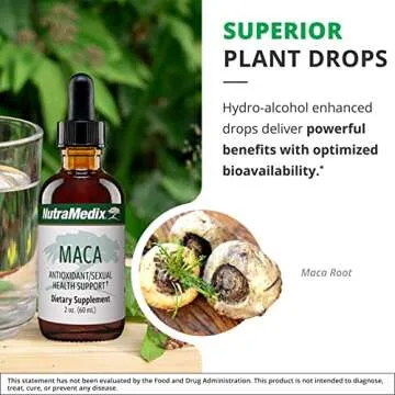 NutraMedix Maca Liquid Tincture - Mood Supplement Drops with Peruvian Maca Root Extract for Women's Health - Herbal Support for Hormonal Health & Mood - Vegan Supplements (2oz / 60ml)