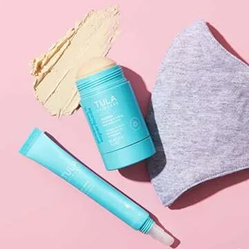 TULA Skin Care Maskne Rescue Breakout Fighting Kit - Acne Spot Treatment and Face Mask Stick to Help Purify Pores and Combat Breakouts from Mask Use, 2-Piece Kit