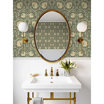 Classic Peel and Stick NextWall Pimpernel Floral Wallpaper