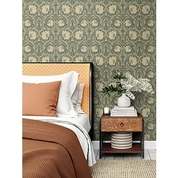 Classic Peel and Stick NextWall Pimpernel Floral Wallpaper