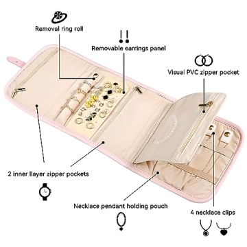 Voova Jewelry Organizer Case for Travel and Home