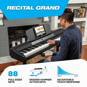 Alesis Recital Grand Digital Piano with 88 Weighted Keys
