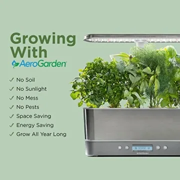 AeroGarden Harvest Elite Slim Indoor Hydroponic System with LED Light