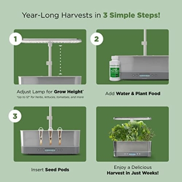 AeroGarden Harvest Elite Slim Indoor Hydroponic System with LED Light