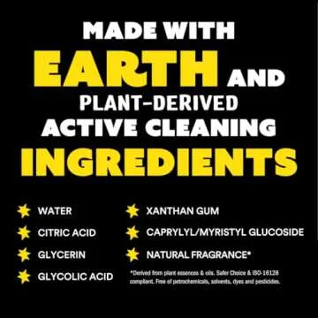 Molly's Suds Toilet Bowl Cleaner (Non-Bleach) | 98% Plant-Based Gel Formula Freshens, Removes Stains and Deodorizes | Lemon Scent - 23 Fl Oz (Pack of 3)