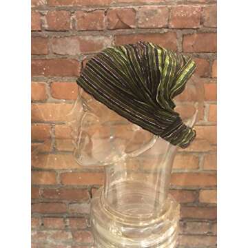 Inspirit Arts XL Size Extra Loose Headband Handwoven No-Slip Olive Green Brown